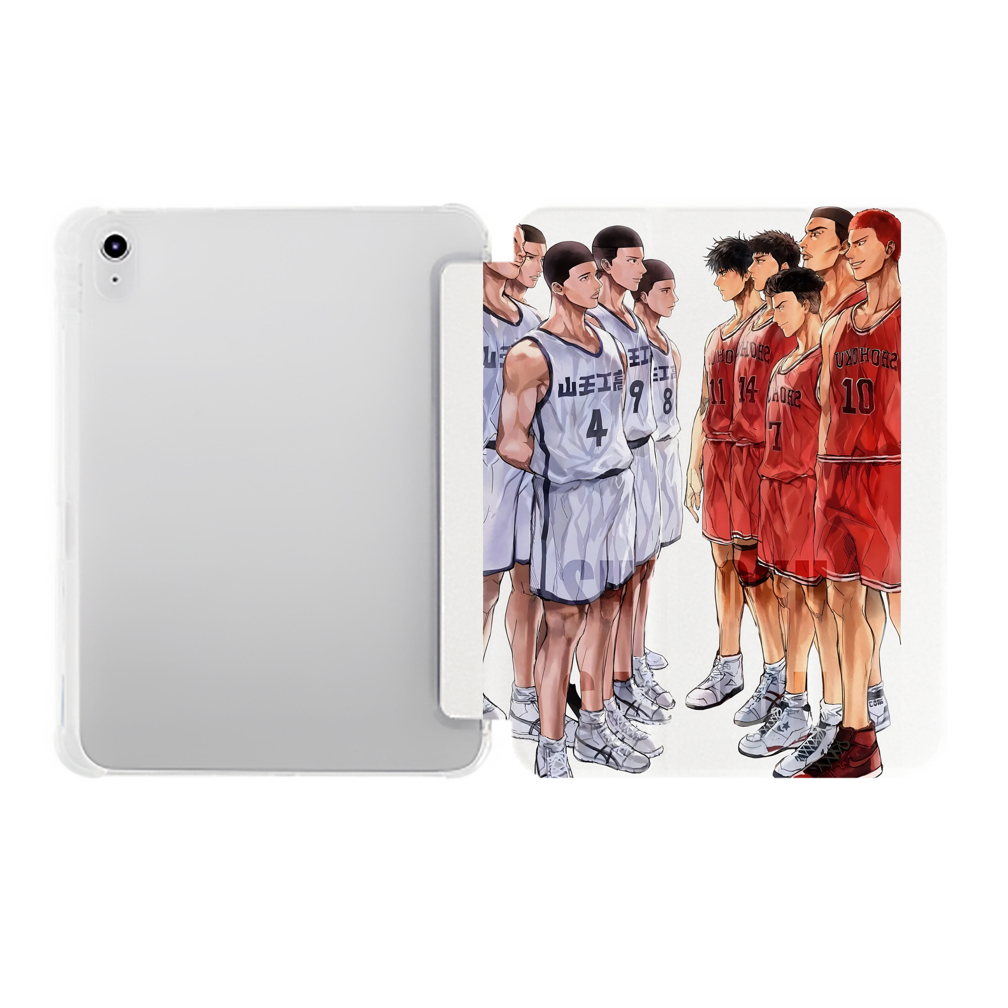 （画像用） SLAM DUNK／スラムダンク IPad ケース ペン収納付き 三つ折りスタンド PUレザー×シリコン 対応機種9.5/10.5/10.9インチ
